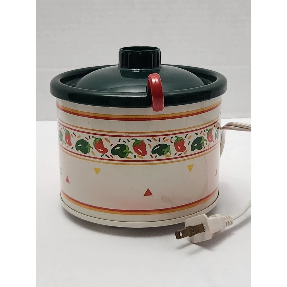 VTG Rival Little Dipper Electric Stoneware Server Pepper 2 Cup Slow Cooker 3204D